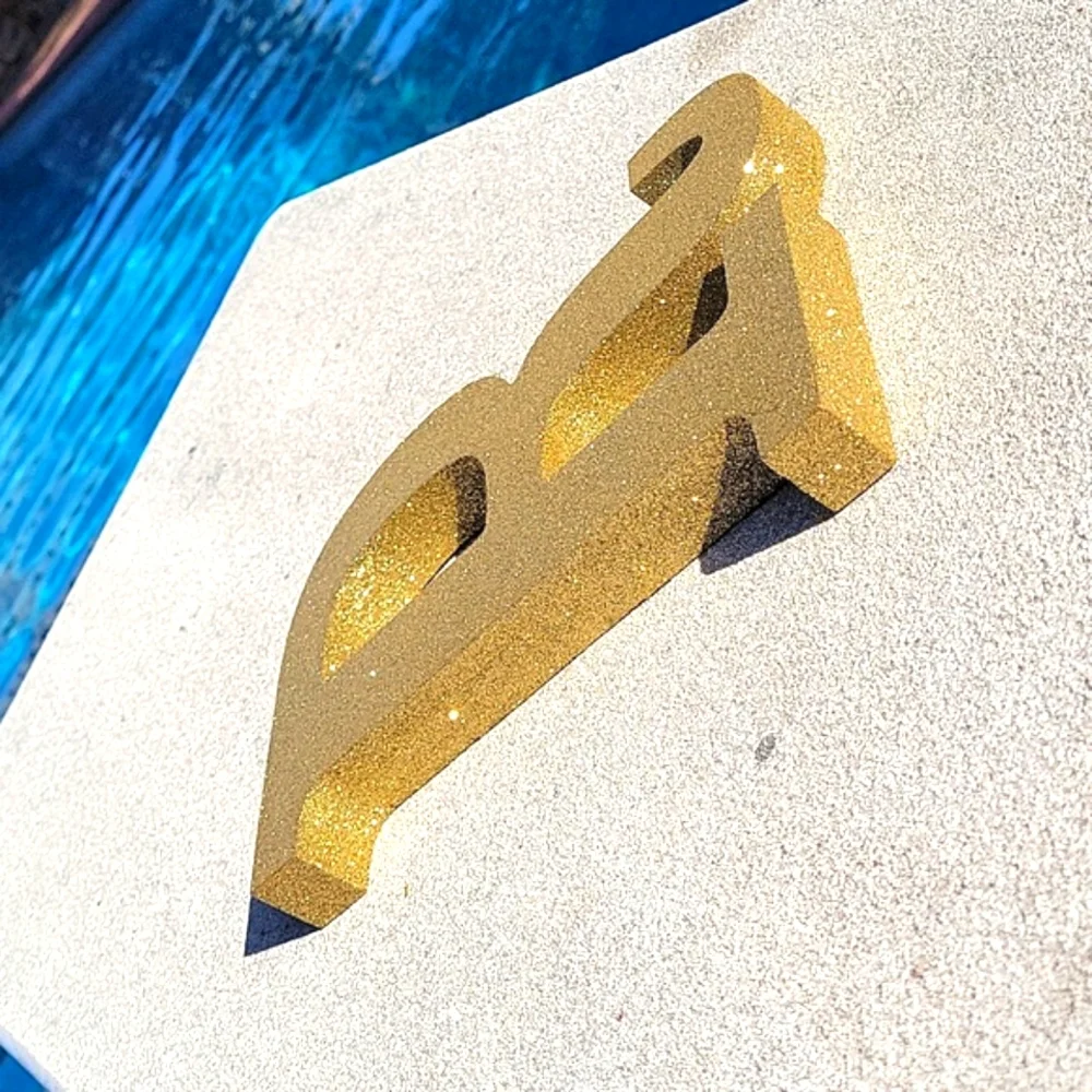 NEW 9 inch Glam Letter 